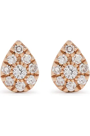 DJULA 18kt rose gold diamond Pear earrings
