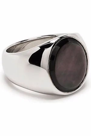 TOM WOOD Black mother-of-pearl signet ring