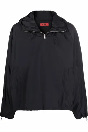 424 FAIRFAX Pullover hooded windbreaker jacket