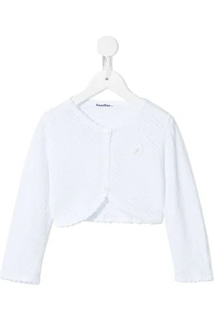 Familiar Open-knit cotton cardigan