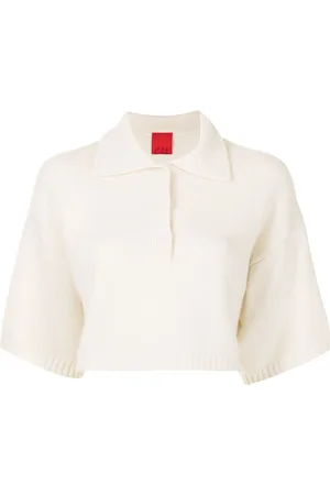 Cashmere In Love Demi cropped cashmere polo shirt