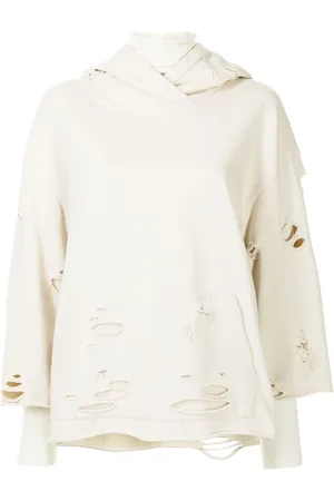 GOEN.J Destroyed layered hoodie