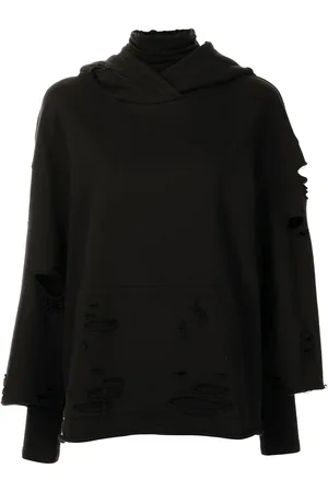 GOEN.J Destroyed layered hoodie