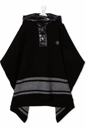 Moncler TEEN hooded cape coat