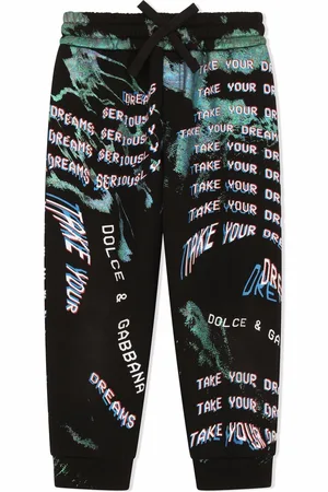 Dolce & Gabbana Graphic-print cotton track trousers
