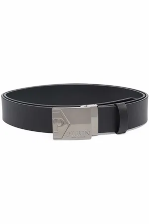 Philipp Plein Buckle-fastening leather belt