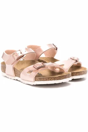 Birkenstock Metallic-effect leather sandals