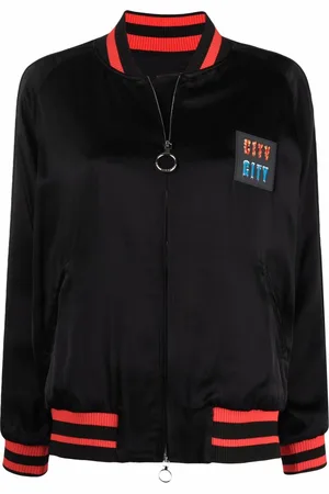 Paco rabanne Logo patch bomber jacket