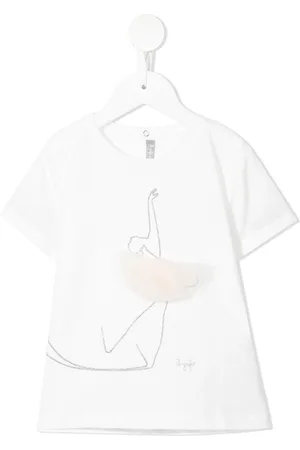 Il gufo Tulle-tutu ballerina-print T-shirt