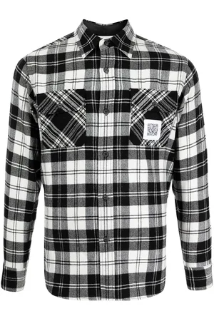 Fumito Ganryu Pleated flannel shirt