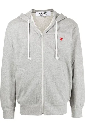 Comme des Garçons Heart patch zip-up hoodie