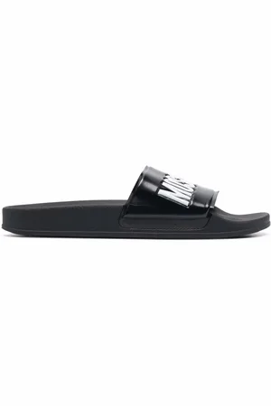 Moschino Logo embossed slides