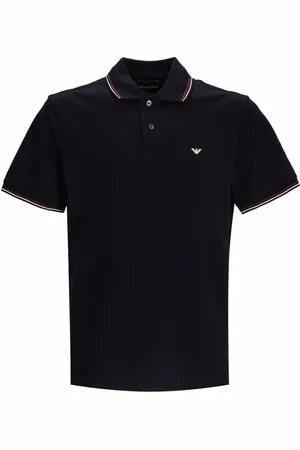 Emporio Armani Embroidered-logo short-sleeved polo shirt