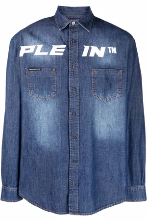 Philipp Plein Logo denim shirt