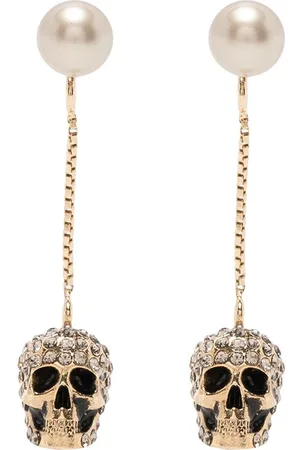 Alexander McQueen Pave skull earrings