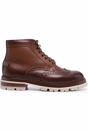 santoni Polacco brogue ankle boots