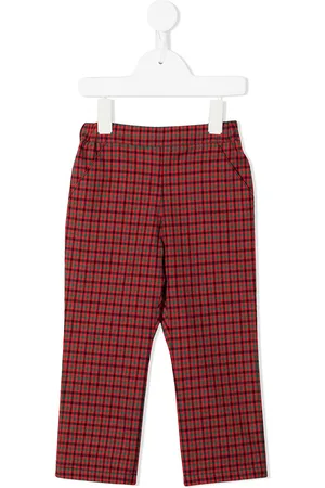 Familiar Plaid-check print trousers