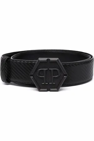 Philipp Plein Hexagon-logo buckle belt