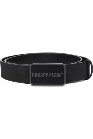 Philipp Plein Logo-plaque leather belt