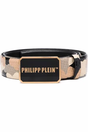 Philipp Plein Logo-plaque camouflage belt