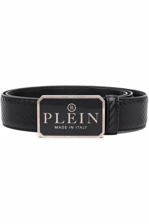 Philipp Plein Logo-plaque textured belt