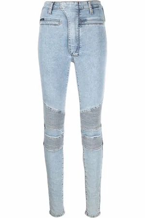 Philipp Plein Iconic high waisted biker jeans