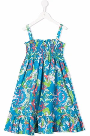 VERSACE Paisley-print flared dress