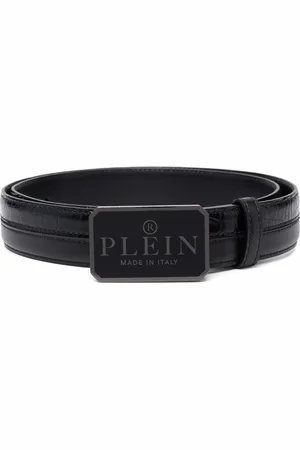 Philipp Plein Logo-plaque leather belt
