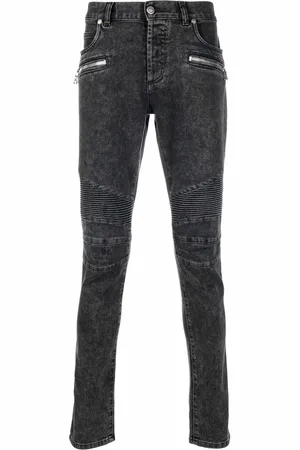 Balmain Ribbed-knee slim-fit jeans