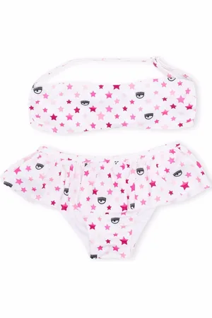 Chiara Ferragni Logomania-print halterneck bikini