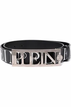 Philipp Plein Logo-lettering buckle belt