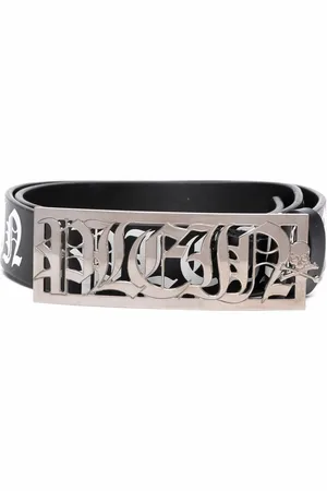 Philipp Plein Logo-plaque leather belt