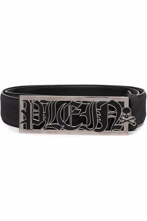 Philipp Plein Logo-plaque leather belt