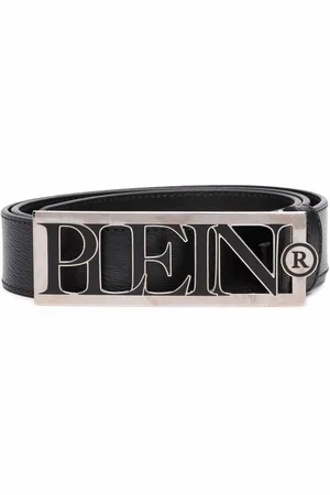 Philipp Plein Logo-plaque leather belt