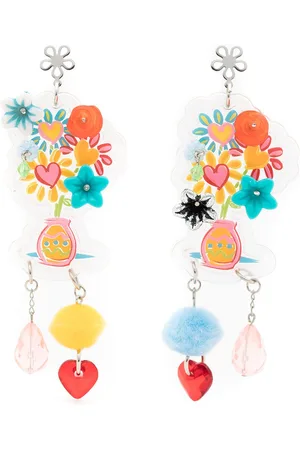 AMIR SLAMA Floral-appliqué drop earrings