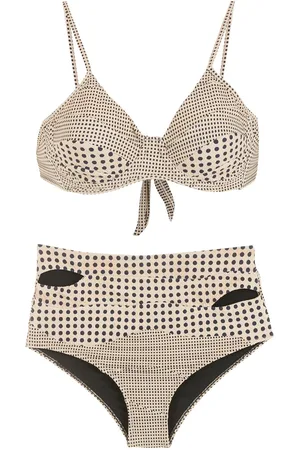 AMIR SLAMA Polka-dot print high-rise bikini