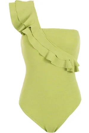 CLUBE BOSSA Ruffle-trimmed one-shoulder swimsuit