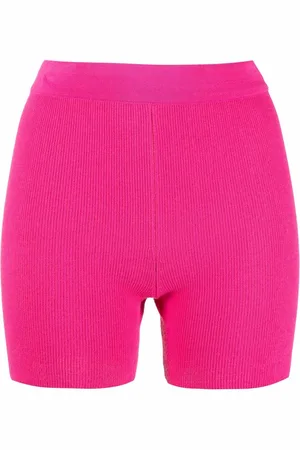 Jacquemus Le Short Arancia ribbed biker shorts