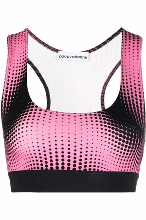Paco rabanne Graphic-print racerback cropped top
