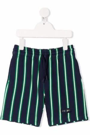 Kenzo Striped logo-patch shorts