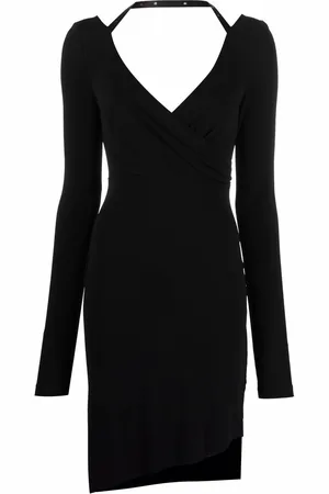 OFF-WHITE Halterneck-strap asymmetric dress