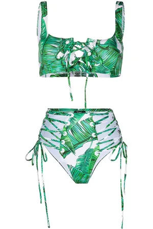 Noire Swimwear Jungle high-waist bikini bottoms