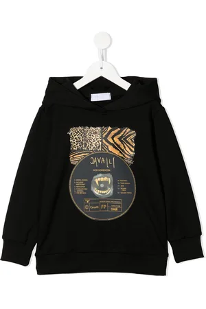 Roberto Cavalli Animal-print long-sleeved hoodie