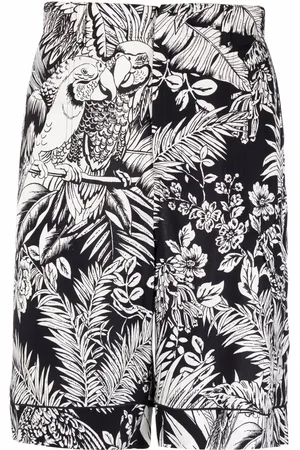 Palm Angels Parrot-print track shorts