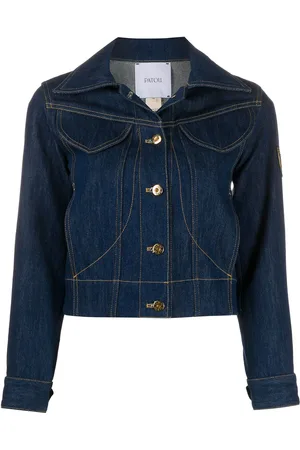 Patou Logo-embroidered denim jacket