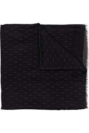 Saint Laurent Monogram fine-knit scarf