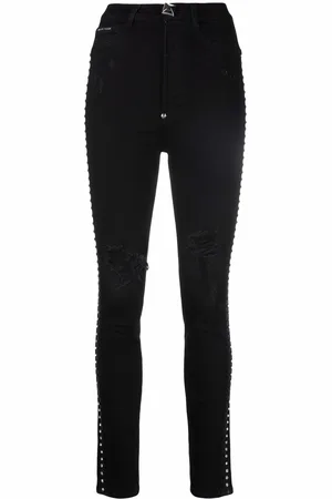 Philipp Plein Crystal-embellished jeggings
