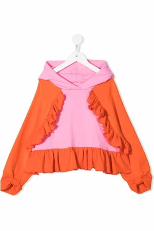Wauw Capow by Bangbang Colour-block ruffled hoodie