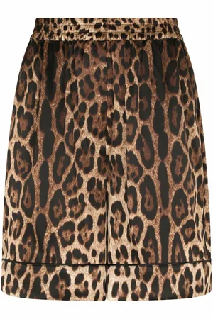 Dolce & Gabbana Leopard-print silk shorts
