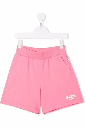 GCDS Logo-print track shorts